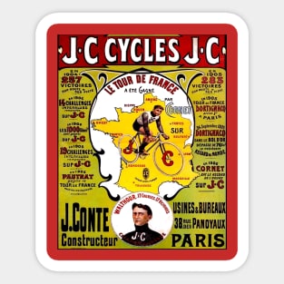 J,C Cycles Tour De France Advertising Print Sticker